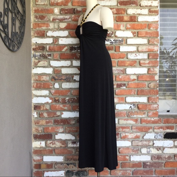 Gorgeous SELE’ Black Peek-A-Boo Halter Dress/Gown! - Picture 4 of 7